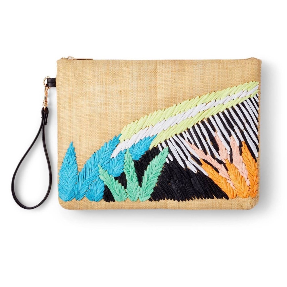 Tabitha Brown Abstract Botanical Embroidered Clutch - Picture 2 of 7